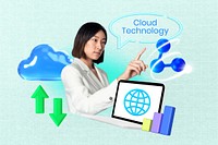 Cloud technology collage remix design