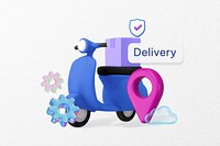 Delivery word, 3D scooter remix