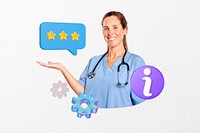 Online healthcare consultant, 3D doctor remix