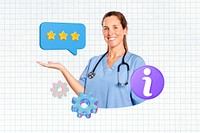 Online healthcare consultant, 3D doctor remix