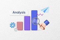 Analysis word, 3D bar charts remix