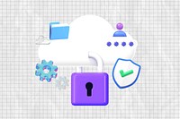 3D cloud, data security technology remix