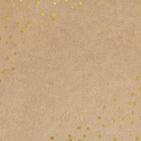 Brown paper textured background, gold confetti border psd