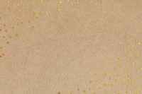 Brown paper textured background, gold confetti border psd