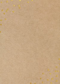 Brown paper textured background, gold confetti border