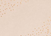 Gold confetti border, beige background