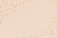 Gold confetti border, beige background psd