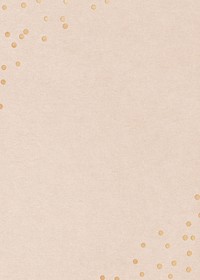 Aesthetic beige background, gold confetti border