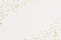 Festive off-white background, gold confetti border psd