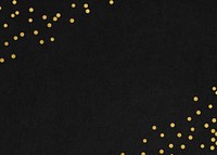 Gold confetti border, black background