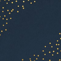 Festive navy blue background, gold confetti border psd