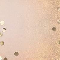 Aesthetic gold confetti border background