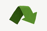 Recycling arrow, environment collage element psd
