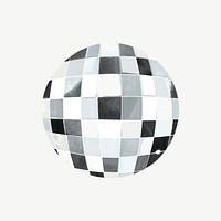 Disco ball, party collage element psd