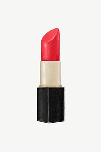 Red lipstick, makeup & beauty illustration psd