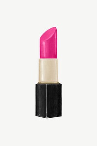 Pink lipstick, makeup & beauty illustration psd
