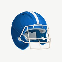 Rugby helmet, sport equipment collage element psd