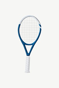 Tennis racket, sport equipment collage element psd