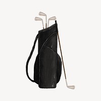Golf bag, sport equipment illustration