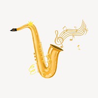 Saxophone aesthetic, jazz music remix