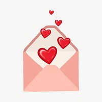 Love letter,  Valentine's Day graphic psd