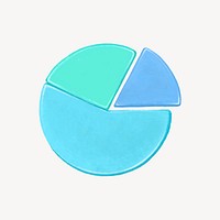 Business pie chart, blue element graphic
