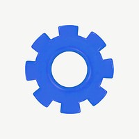 Blue cogwheel, business element graphic psd