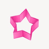 Star cookie cutter, baking tool illustration
