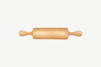 Rolling pin, baking tool illustration psd