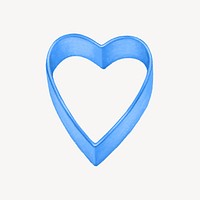 Heart cookie cutter, baking tool illustration