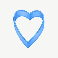 Heart cookie cutter, baking tool illustration psd