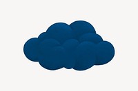 Dark blue cloud, weather graphic