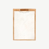 Clipboard, office stationery collage element psd