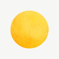 Yellow circle shape collage element psd