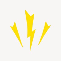 Yellow lightning bolts, weather doodle