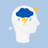 Clouded head, mental health remix psd