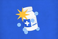Medicine bottle illustration