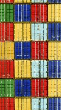 Colorful shipping containers iPhone wallpaper background