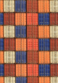 Colorful shipping containers, industry image