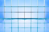 Blue glass windows background design