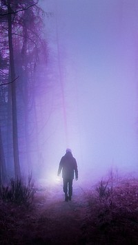Man in forest iPhone wallpaper background