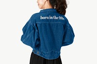 Born in the 90s template jeans jacket mockup