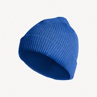 Blue beanie  mockup, editable fashion psd