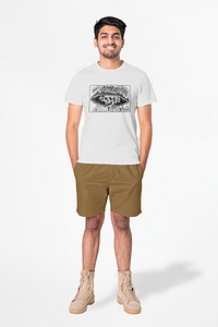 Men&rsquo;s T-shirt  mockup, editable fashion psd