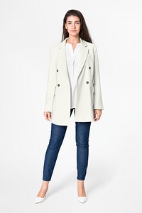 Women’s blazer mockup psd business fashion full body