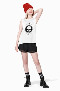 Tank top, teen’s fashion mockup psd