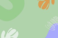 Pastel green botanical background, cute design