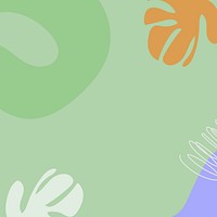 Pastel green botanical background, cute design