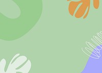 Pastel green botanical background, cute design