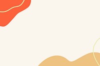 Minimal beige background, orange wavy border